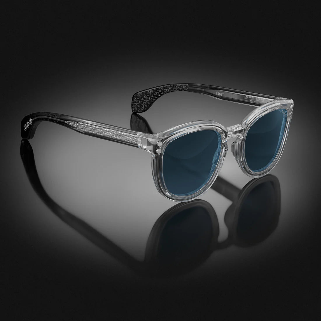 Model II Crystal/Black Fade Temples