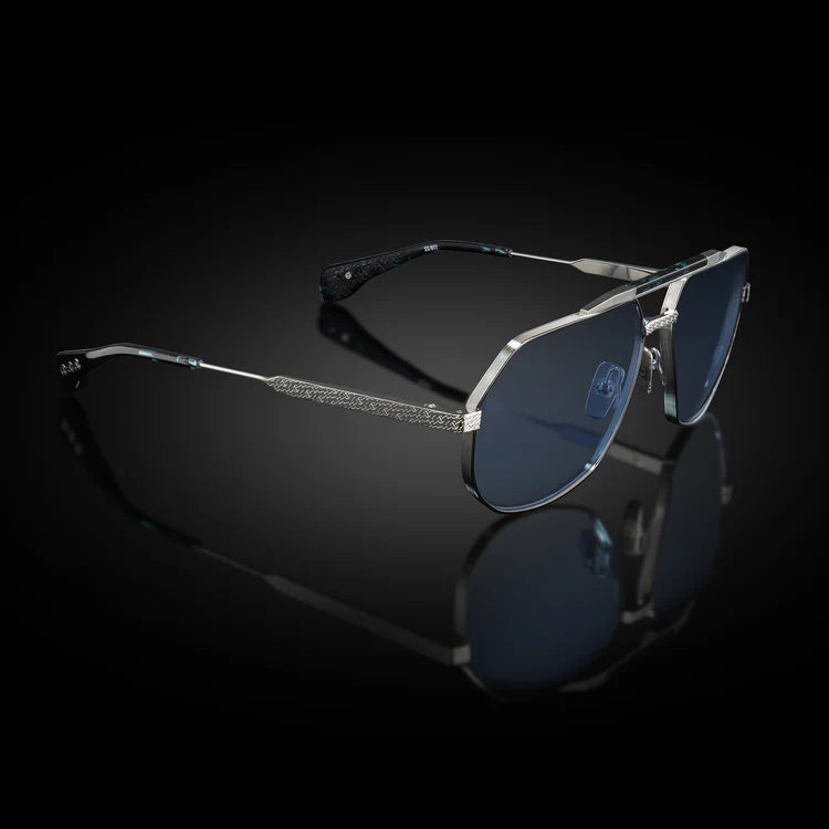 Model XII Silver/Blue Tortoise