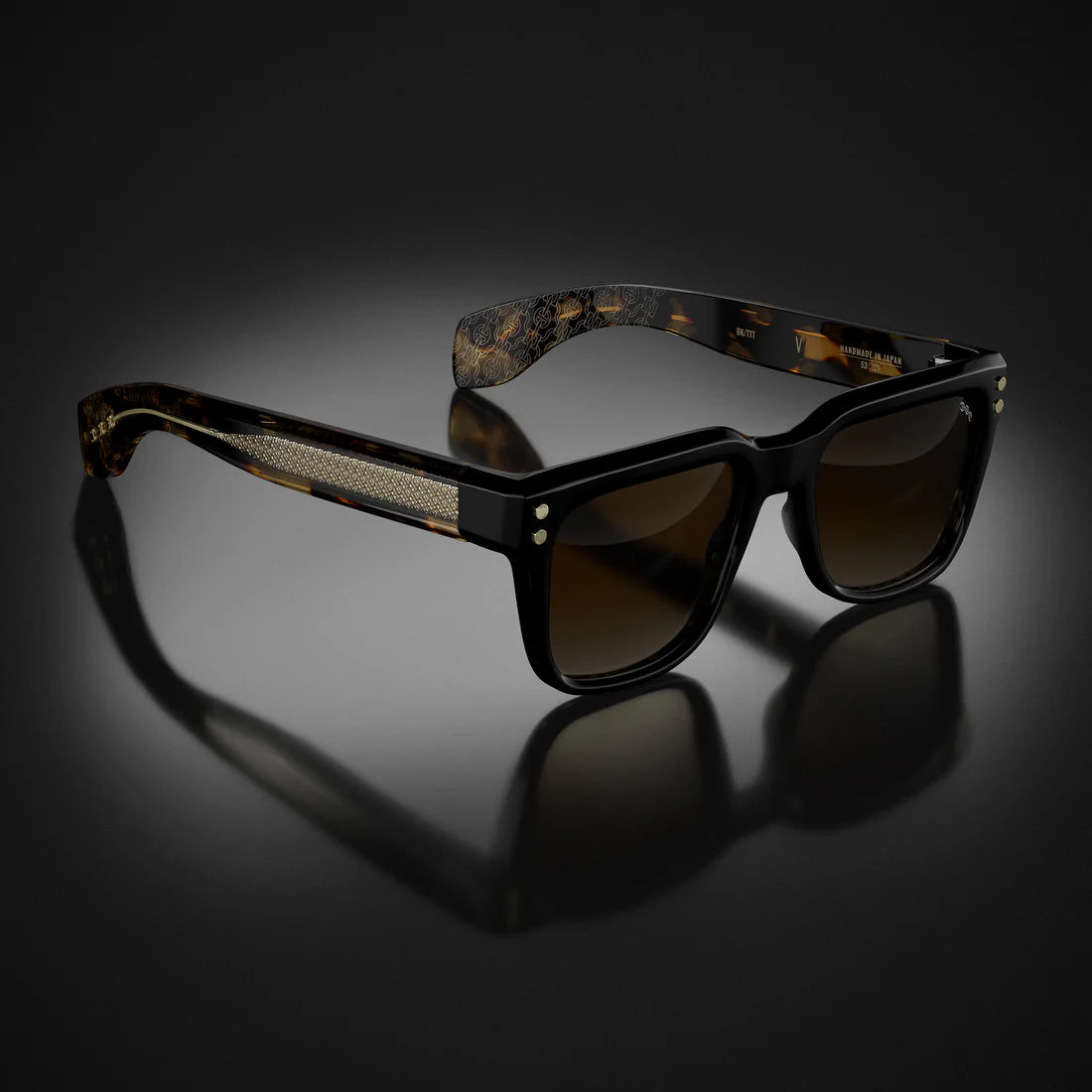 Model V Black/Tortoise Temples